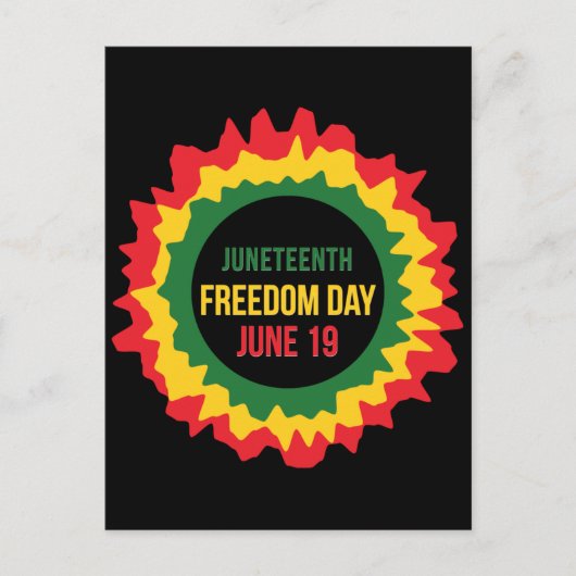 Vrijheidsvrijheid van 19 juni briefkaart (Voorkant)