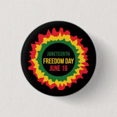 Vrijheidsvrijheid van 19 juni ronde button 3,2 cm (Voorkant)