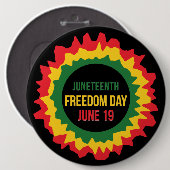 Vrijheidsvrijheid van 19 juni   ronde button 6,0 cm (Voorkant /achterkant)