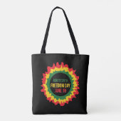 Vrijheidsvrijheid van 19 juni tote bag (Achterkant)