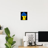 Vrijheidsvuist Oekraïne Poster (Thuiskantoor)