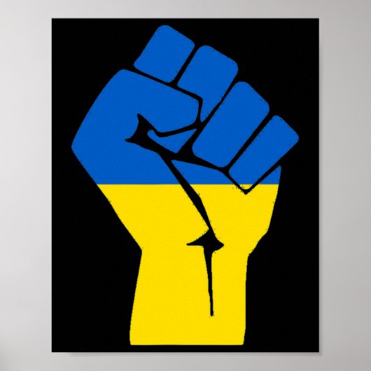 Vrijheidsvuist Oekraïne Poster (Voorkant)