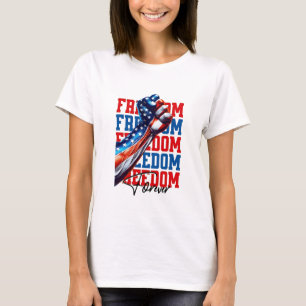 Vrijheidsvuist VS Vlag Power Display T-shirt