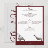Vrijloop kip diner menu kaart van de boerderij (Voorkant / Achterkant)