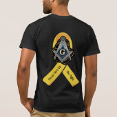 Vrijmetselaar Bewustzijn van kinderkanker T-shirt (Achterkant)