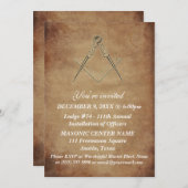 Vrijmetselaar Brown Masonic Kaart (Voorkant / Achterkant)