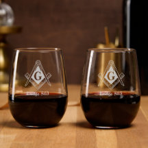 Vrijmetselaar De Masonic Toast gegraveerd Whiskey