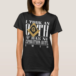 Vrijmetselaar Ik nam een Eed Plein & Kompas Vrijme T-shirt