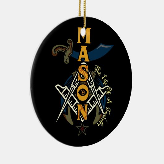 Vrijmetselaar Kerst Noble Shriner Mason Het Leven  Keramisch Ornament (Rechts)