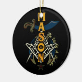 Vrijmetselaar Kerst Noble Shriner Mason Het Leven  Keramisch Ornament (Links)