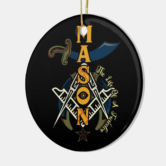 Vrijmetselaar Kerst Noble Shriner Mason Het Leven  Keramisch Ornament (Links)