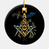 Vrijmetselaar Kerst Noble Shriner Mason Het Leven  Keramisch Ornament (Achterkant)