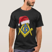 Vrijmetselaar Kerst Santa s Pet Vrijmetselaar T-shirt (Voorkant)