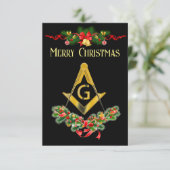 Vrijmetselaar kerstkaart aankondiging (Staand voorkant)