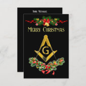 Vrijmetselaar kerstkaart aankondiging (Voorkant / Achterkant)