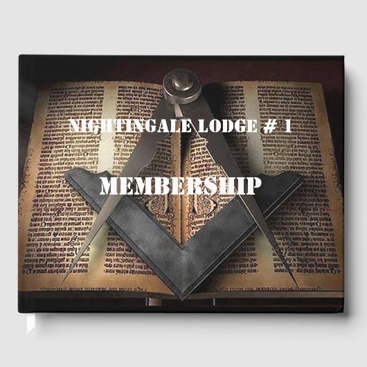 Vrijmetselaar Lidmaatschapsboek Gastenboek (Voorkant)