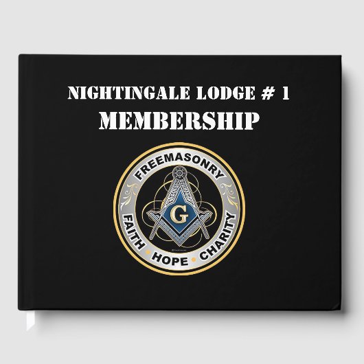 Vrijmetselaar Lidmaatschapsboek Gastenboek (Voorkant)