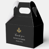 Vrijmetselaar Masonic Black Minimalist Elegant Mod Bedankdoosjes (Voorkant)