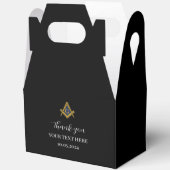 Vrijmetselaar Masonic Black Minimalist Elegant Mod Bedankdoosjes (Open)