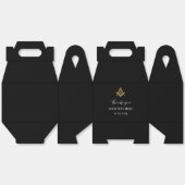 Vrijmetselaar Masonic Black Minimalist Elegant Mod Bedankdoosjes (Ongevouwen)