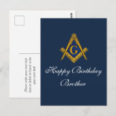Vrijmetselaar Masonic Metselaar Vrijmetselaar Verj Briefkaart (Voorkant / Achterkant)