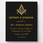 Vrijmetselaar Master Mason Lodge Vrijmetselarij Fotoplaat (Voorkant)