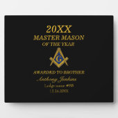Vrijmetselaar Master Mason Lodge Vrijmetselarij Fotoplaat (Voorkant)
