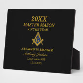 Vrijmetselaar Master Mason Lodge Vrijmetselarij Fotoplaat (Zijkant)