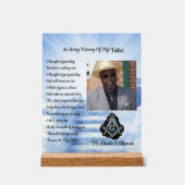 Vrijmetselaar Memorial Foto Acryl Bord (Voorkant)