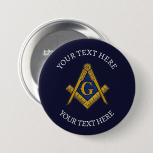 Vrijmetselaar Metselarij Masonic Marine Plein en K Ronde Button 7,6 Cm