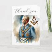 Vrijmetselaar Plein en Kompas Dank u Bedankkaart (Voorkant)