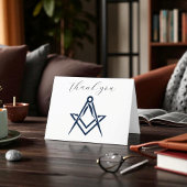 Vrijmetselaar Plein en Kompas Dank u Bedankkaart