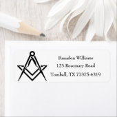 Vrijmetselaar Plein en Kompas Etiket (Insitu)