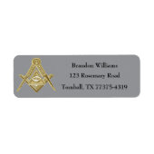 Vrijmetselaar Plein en Kompas Etiket (Voorkant)