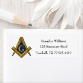 Vrijmetselaar Plein en Kompas Etiket (Insitu)