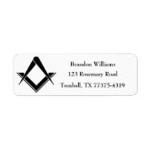 Vrijmetselaar Plein en Kompas Etiket (Voorkant)