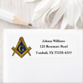 Vrijmetselaar Plein en Kompas Etiket (Insitu)