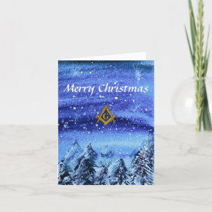 Vrijmetselaar Plein en Kompas Kerstmis Bedankkaart