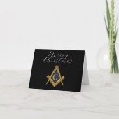 Vrijmetselaar Plein en Kompas Kerstmis Bedankkaart (Voorkant)