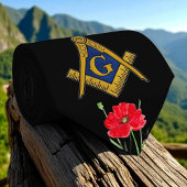 Vrijmetselaar Poppy Waterverf Masonic Stropdas
