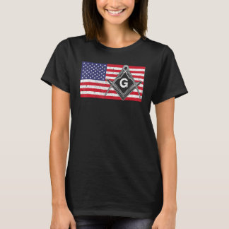  vrijmetselaar Shriner US Mason Flag Square en C T-shirt