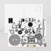 Vrijmetselaar Steampunk Time Travel Briefkaart (Voorkant / Achterkant)
