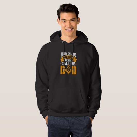 Vrijmetselaar vader velen noemen me broeder vrijme hoodie (Voorkant volledig)