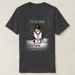 Vrijmetselaar Vakantie Pinguïn Kerstmis Vrijmetsel T-shirt