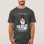 Vrijmetselaar Vakantie Pinguïn Kerstmis Vrijmetsel T-shirt (Voorkant)