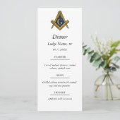 Vrijmetselaar vrijmetselaar dinervoeding menu (Staand voorkant)