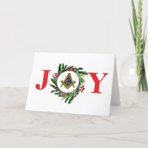 Vrijmetselaar vrijmetselaar kerst bedankkaart