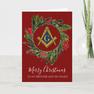 Vrijmetselaar vrijmetselaar kerst bedankkaart