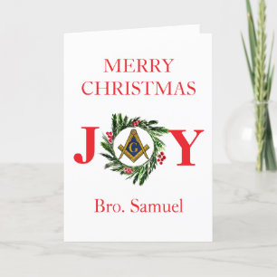 Vrijmetselaar vrijmetselaar kerst bedankkaart