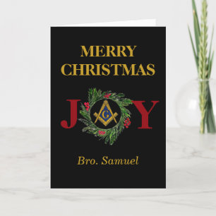 Vrijmetselaar vrijmetselaar kerst bedankkaart